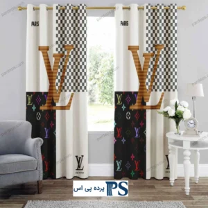 پرده طرح لویی ویتون سفید